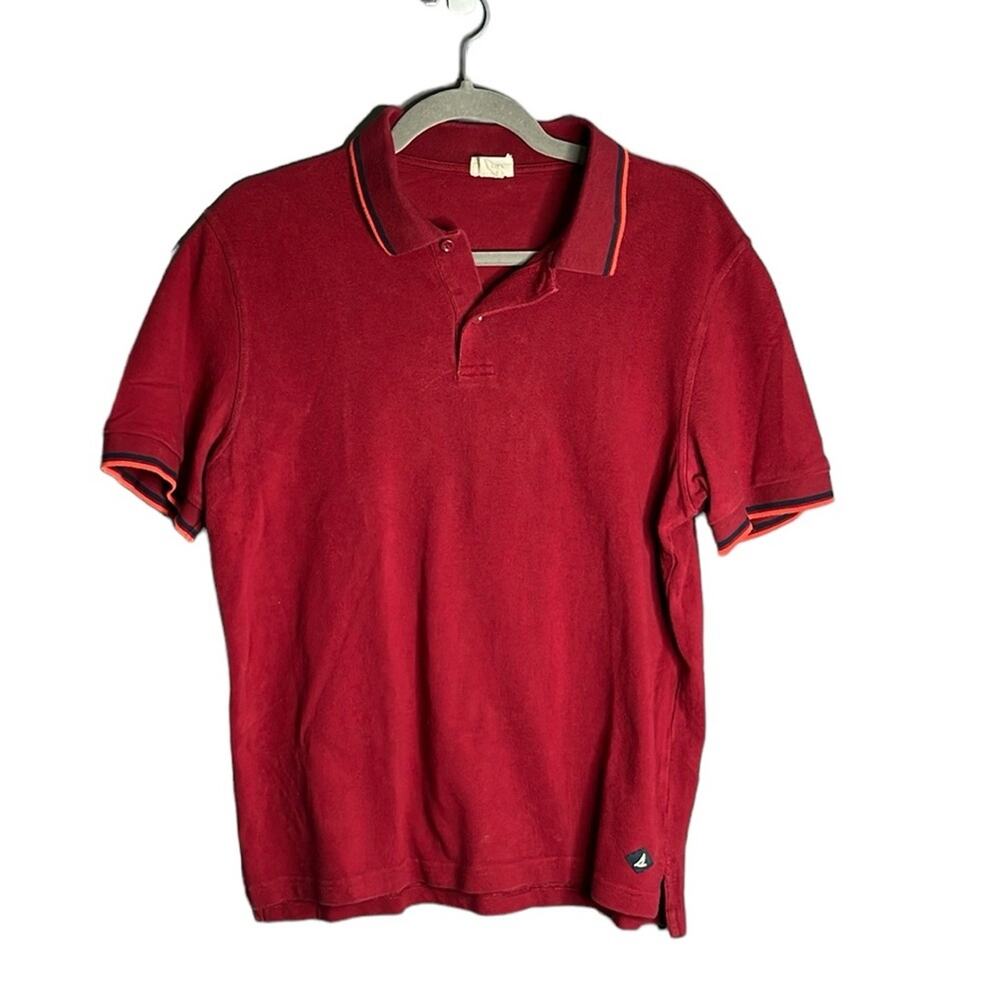 Men’s Sperry Red Short Sleeve Polo Shirt Medium